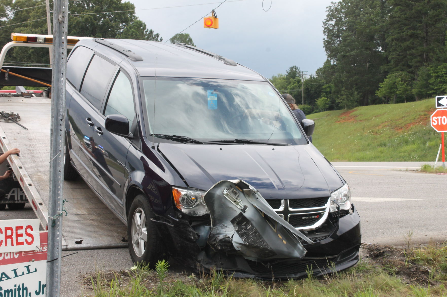 Damaged van